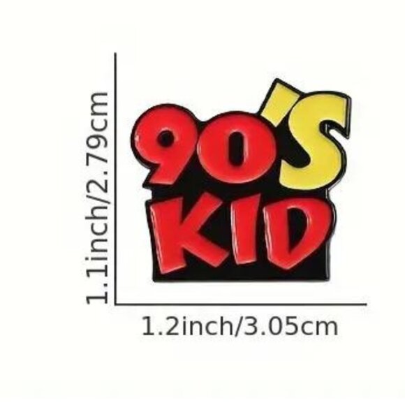 90's Kid Enamel Pin - Nostalgic Retro 90s Style - Picture 2 of 3